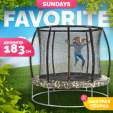 Превью картинка Батут Sundays Favorite Premium 6FT (квадраты, с сеткой)