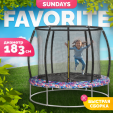 Превью картинка Батут Sundays Favorite Premium 6FT (смайл, с сеткой)