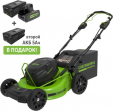 Превью картинка Газонокосилка аккумуляторная Greenworks GC82LM51SP2 (2515907COMBO)