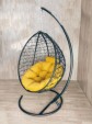 Превью картинка Кресло подвесное Craftmebelby Кокон Капля Премиум (черный/желтый)