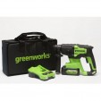 Превью картинка Перфоратор Greenworks GD24SDS2 бесщеточный 2Дж 24V 3803007UB (c АКБ 4Ач и ЗУ)