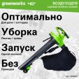 Превью картинка Воздуходувка аккумуляторная Greenworks GD40BVII 40В / 2406907