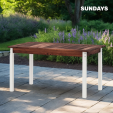 Превью картинка Стол садовый Sundays Ф-183.01 1334x750x770 (орех/белый)