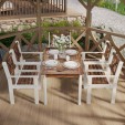 Превью картинка Стол садовый Sundays Ф-183.01 1334x750x770 (орех/белый)