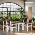 Превью картинка Комплект садовой мебели Sundays Ф-183 1/4 (орех/белый)