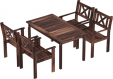 Превью картинка Комплект садовой мебели Sundays Ф-183 1/4 (орех)
