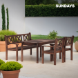 Превью картинка Комплект садовой мебели Sundays Ф-183 1/2/1 (орех)