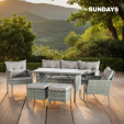 Превью картинка Комплект садовой мебели Sundays Taormina SFS 078 (серый)