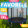 Превью картинка Батут Sundays Favorite 6FT (синий, с сеткой)