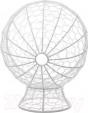 Превью картинка Кресло садовое M-Group Кокос на подставке / 11590109 (белый ротанг/серая подушка)