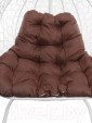 Превью картинка Кресло подвесное M-Group Для двоих / 11450105 (белый ротанг/коричневая подушка)