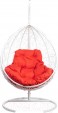 Превью картинка Кресло подвесное BiGarden Tropica White (красная подушка)