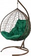 Превью картинка Кресло подвесное BiGarden Gemini Brown (зеленая подушка)