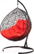 Превью картинка Кресло подвесное BiGarden Gemini Black (красная подушка)