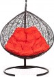 Превью картинка Кресло подвесное BiGarden Gemini Black (красная подушка)