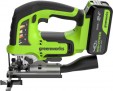 Превью картинка Электролобзик Greenworks GD24JS120 бесщеточный 24V / 3601407CUB (с АКБ 4Ач и ЗУ)