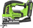 Превью картинка Электролобзик Greenworks GD24JS120 бесщеточный 24V / 3601407CUA (с АКБ 2Ач и ЗУ)