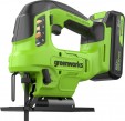 Превью картинка Электролобзик Greenworks GD24JS90 бесщеточный 24V / 3601707CUA (с АКБ 2Ач и ЗУ)