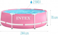 Превью картинка Бассейн каркасный Intex Metal Frame 28290 (244x76)