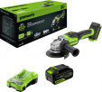 Превью картинка Угловая шлифовальная машина Greenworks GD24AG бесщеточная 24V / 3200207CUB (с АКБ 4Ач и ЗУ)