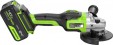 Превью картинка Угловая шлифовальная машина Greenworks GD24AG бесщеточная 24V / 3200207CUB (с АКБ 4Ач и ЗУ)