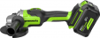 Превью картинка Угловая шлифовальная машина Greenworks GD24AG бесщеточная 24V / 3200207CUH (с АКБ 8Ач и ЗУ)