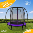 Превью картинка Батут GoUP Luxury-D183/6FT (с сеткой, фиолетовый)