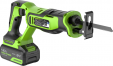 Превью картинка Сабельная пила Greenworks GPT-BLRS-1 бесщеточная 24V / 1200607CUB (с АКБ 4Ач и ЗУ)