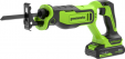 Превью картинка Сабельная пила Greenworks GPT-BLRS-1 бесщеточная 24V / 1200607CUA (с АКБ 2Ач и ЗУ)