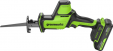 Превью картинка Сабельная пила Greenworks GPT-CRS-25 бесщеточная 24V / 1200507CUA (с АКБ 2Ач и ЗУ)