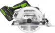 Превью картинка Дисковая пила Greenworks GD24CS бесщеточная 24V / 1500907CUG (с АКБ 5Ач и ЗУ)