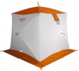 Превью картинка Палатка Пингвин Shelters Призма Композит 1-слойная 185x185 (белый/оранжевый)