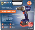 Превью картинка Дрель-шуруповерт WATT WAS-18 Li-2BL 1.018.090.01 (с 2-мя АКБ, кейс)