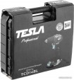 Превью картинка Дрель-шуруповерт Tesla TCD14BL 840368 (с 2-мя АКБ, кейс)