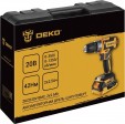 Превью картинка Дрель-шуруповерт Deko DKCD20-Li 085-1123 (с 2-мя АКБ, кейс)