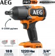 Превью картинка Гайковерт AEG Powertools BSS18HTF34BL-0 4935500151 (без АКБ)