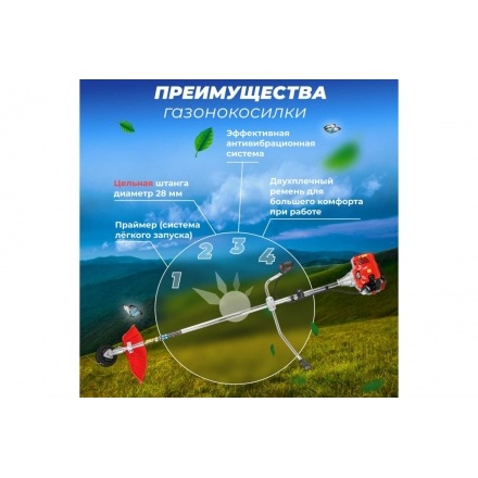 Мотокоса бензиновая ECO GTP-255 Power Plus Мотокоса бензиновая ECO GTP-255 Power Plus