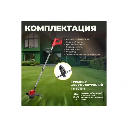 Триммер аккумуляторный Wortex TB 3018-1 ALL1 Триммер аккумуляторный Wortex TB 3018-1 ALL1