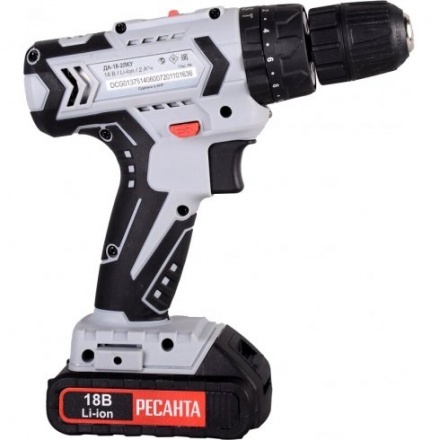 Дрель-шуруповерт аккумуляторная Ресанта ДА-18-2ЛК-У Дрель-шуруповерт аккумуляторная Ресанта ДА-18-2ЛК-У