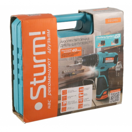 Дрель-шуруповерт аккумуляторная Sturm CD1240C Дрель-шуруповерт аккумуляторная Sturm CD1240C