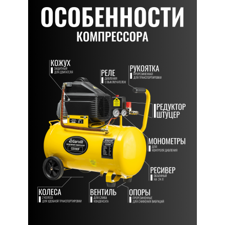 Воздушный компрессор Garvill CE550F Воздушный компрессор Garvill CE550F