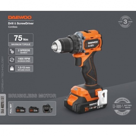Аккумуляторная дрель-шуруповерт Daewoo Power DAA 4021Li SET Аккумуляторная дрель-шуруповерт Daewoo Power DAA 4021Li SET
