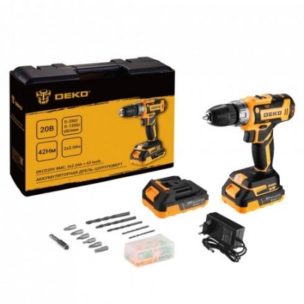 Аккумуляторная дрель-шуруповерт Deko DKCD20V Аккумуляторная дрель-шуруповерт Deko DKCD20V