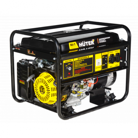 Бензиновый генератор Huter DY6500LX с колесами Бензиновый генератор Huter DY6500LX с колесами