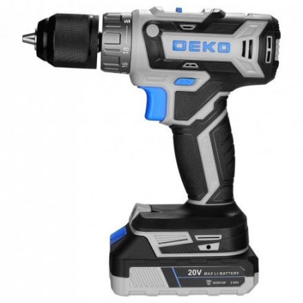 Дрель-шуруповерт аккумуляторная DEKO DKCD20V ONE + SET 63 Дрель-шуруповерт аккумуляторная DEKO DKCD20V ONE + SET 63