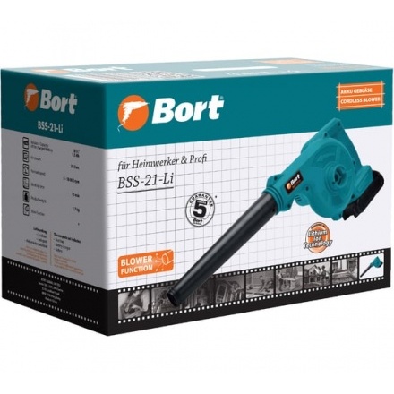 Воздуходувка аккумуляторная BORT BSS-21-Li Воздуходувка аккумуляторная BORT BSS-21-Li