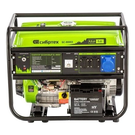 Бензиновый генератор СибрТех БС-8000Э Бензиновый генератор СибрТех БС-8000Э