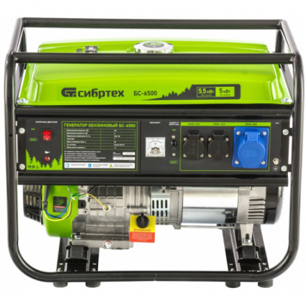 Бензиновый генератор СибрТех БС-6500 Бензиновый генератор СибрТех БС-6500