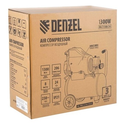 Воздушный компрессор Denzel DLC1300/24 Воздушный компрессор Denzel DLC1300/24