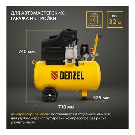 Воздушный компрессор Denzel DC1500/50 Воздушный компрессор Denzel DC1500/50